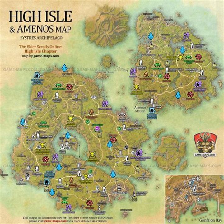 High Isle & Amenos Map