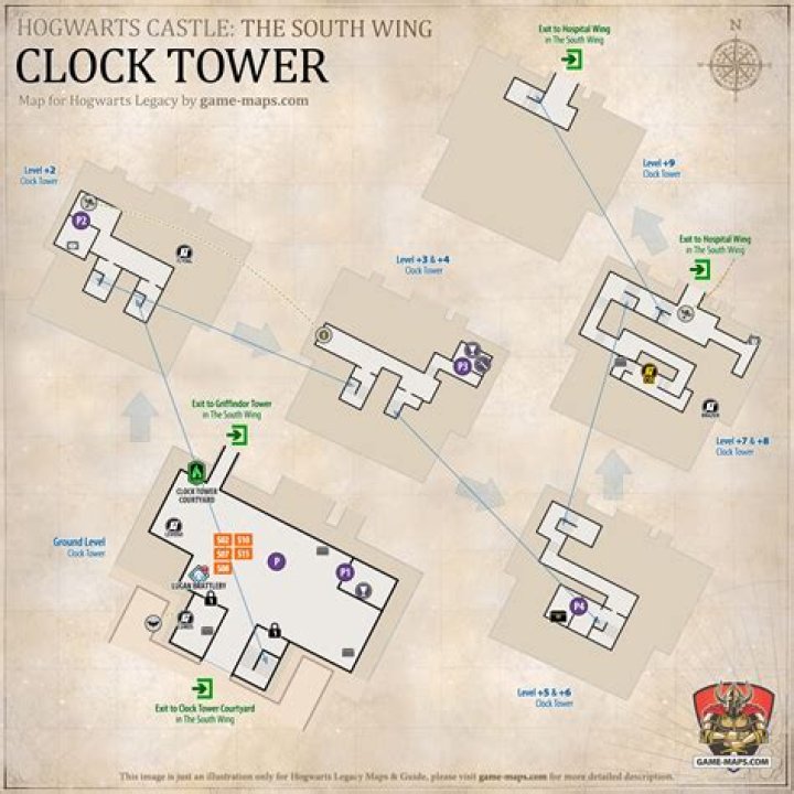 Hogwarts Legacy Map of Hogwarts Castle