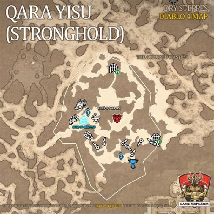 Qara Yisu (Stronghold) Map for Diablo 4