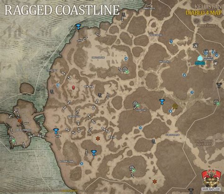 Ragged Coastline Map for Diablo 4